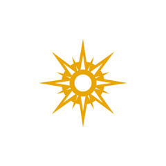 Sticker - Sun logo design vector template