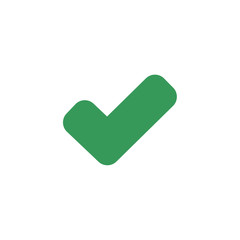 Aufkleber - Green check mark icon symbol template color editable vector sign isolated on white background illustration for graphic and web design.