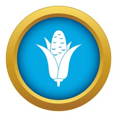 Wall Mural - Corncob icon blue vector isolated on white background for any design