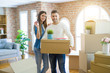 © Krakenimages.com - Young couple moving to a new home, hugging in love showing keys of new apartment smiling very happy