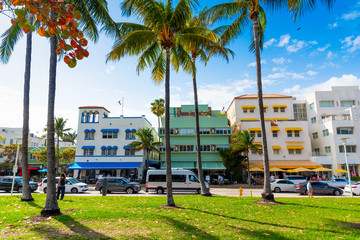 Wall Mural - Beautiful Ocean Drive in South Beach