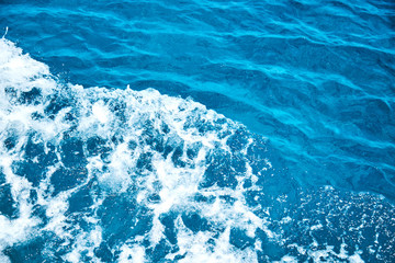 surface of the azure water