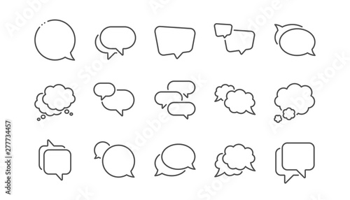 Fotografía Speech bubbles line icons