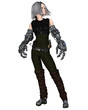 © Algol - Science fiction illustration of a future female soldier with cyber arms, 3d digitally rendered illustration