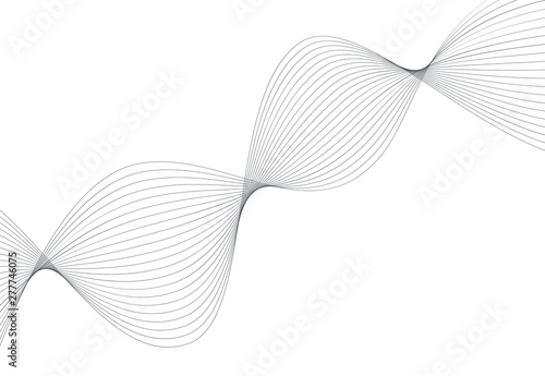 Abstract background. Vector wave on white