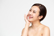 © comzeal - Happy beautiful Asian woman with clean fresh skin face, Facial treatment and cosmetology spa concept