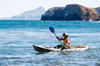 © Tandem Stock - Open top kayaking near Scorpion Bay, Channel Islands National Park. Guided trips at the park are recommended by the National Park Service as conditions can change rapidly.