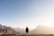 © Tandem Stock - Tre Cime di Lavaredo ('Drei Zinnen'), Sexten Dolomites, Italy: A woman in a campchair wathcing the sun go down.