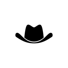 Cowboy Hat Icon Illustration, Vector Cowboy Hat Silhouette - Vector