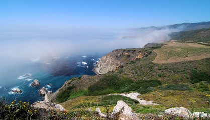 Poster - Pacific Mist along the Pacific Coast Highway near Bid Sur