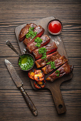 Wall Mural - Grilled marbled meat steak