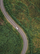 Aerial View Of A Road In Mountains, West Sumbawa, Indonesia