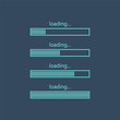Loading bar progress icons, load sign. Vector illustration