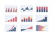 © Назарій - set of bar charts. vector color business analysis column graph images
