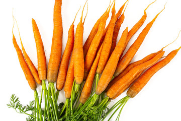 Sticker - carrots isolated on white background