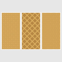 hree islamic flat pattern vector