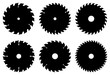 © Phu - Circular saw blade for cutting wood. Flat icon. Silhouette vector
