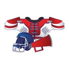 Wall Mural - american football sport game cartoon blue lines