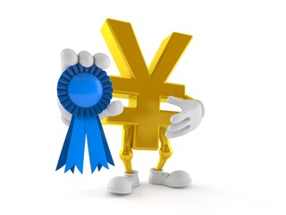 Poster - Yen character with award ribbon