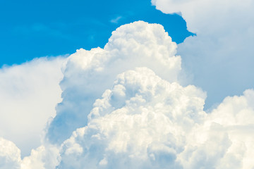 Wall Mural - beautiful blue sky and white cumulus clouds abstract background. cloudscape background. blue sky and