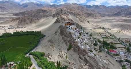 Wall Mural - Thikse Gompa or Thikse Monastery is a gompa affiliated with the Gelug sect of Tibetan Buddhism. It is located on top of a hill in Thiksey approximately 19 kilometres east of Leh in Ladakh, India. 