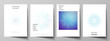 © Raevsky Lab - Vector layout of A4 format modern cover mockup design templates for brochure, magazine, flyer, booklet, report. Big Data Visualization, geometric communication background with connected lines and dots