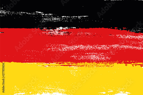 Fotografía Germany colorful brush strokes painted national country flag icon