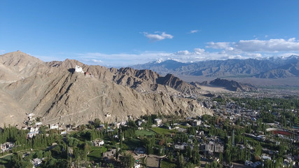 Wall Mural - Leh, a high-desert city in the Himalayas, is the capital of the Leh region in northern India’s Jammu and Kashmir state.