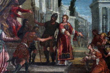 St. Lawrence leads the poor prefect of Valerian