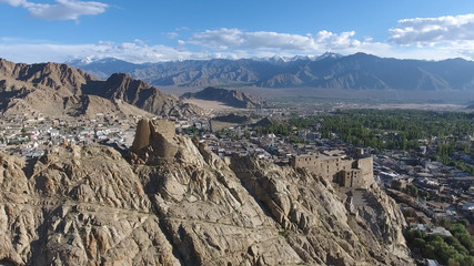 Wall Mural - Leh, a high-desert city in the Himalayas, is the capital of the Leh region in northern India’s Jammu and Kashmir state.