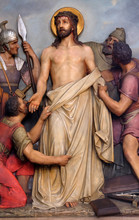 10th Stations Of The Cross, Jesus Is Stripped Of His Garments, Basilica Of The Sacred Heart Of Jesus In Zagreb, Croatia