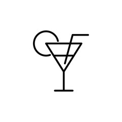 Canvas Print - Simple cocktail line icon.