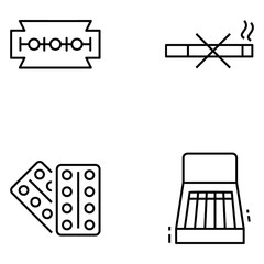 Poster - Tobacco Line Icons