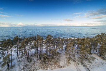 Canvas Print - Baltic sea coast near liepaja, Latvia in winter.