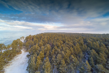 Canvas Print - Baltic sea coast near liepaja, Latvia in winter.