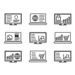 Leinwandbilder - Project dashboard linear icon set template color editable. Dashboard pack symbol vector sign isolated on white background. Simple logo vector illustration for graphic and web design.