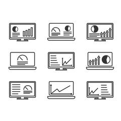 Leinwandbilder - Project dashboard linear icon set template color editable. Dashboard pack symbol vector sign isolated on white background. Simple logo vector illustration for graphic and web design.