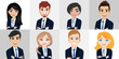 © titaporn - Cartoon character with business man and business woman , teamwork concept design. Flat vector illustration.