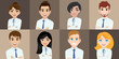 © titaporn - Cartoon character with business man and business woman , teamwork concept design. Flat vector illustration.