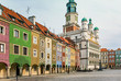 Historic town hall architecture in Poznan
