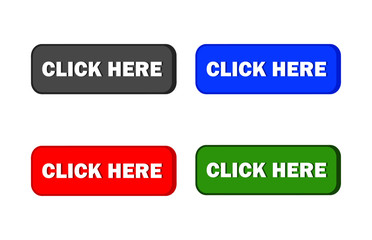 Wall Mural - click here button set - vector. icons web.