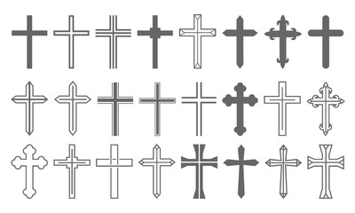 cross set christian icon collection
