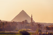 Panorama of the Great Pyramids of Giza, Egypt