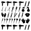 © Olga Sh - 37 black and white hairdresser tools