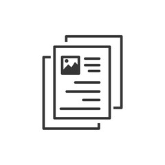 Leinwandbilder - Document like auditing. Scrutiny, annual verification, info. flat style quality sign or success proven symbol vector sign isolated on white background illustration for graphic and web design.