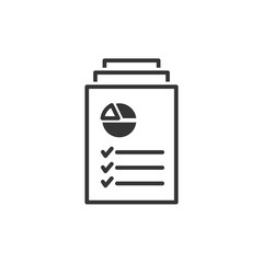 Leinwandbilder - Document like auditing. Scrutiny, annual verification, info. flat style quality sign or success proven symbol vector sign isolated on white background illustration for graphic and web design.