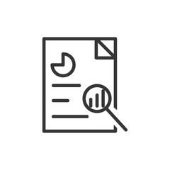 Leinwandbilder - Document like auditing. Scrutiny, annual verification, info. flat style quality sign or success proven symbol vector sign isolated on white background illustration for graphic and web design.