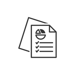Aufkleber - Document like auditing. Scrutiny, annual verification, info. flat style quality sign or success proven symbol vector sign isolated on white background illustration for graphic and web design.