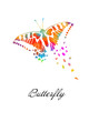 © Мария Неноглядова - Colorful Butterfly. Multicolored abstract butterfly logo. Vector