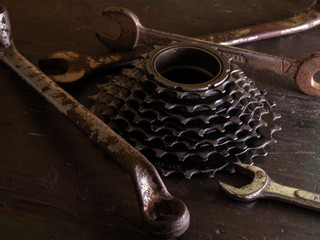 Old tools in a workshop